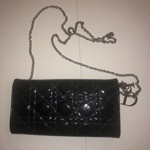 Lady Dior mini clutch/purse Black Wallet